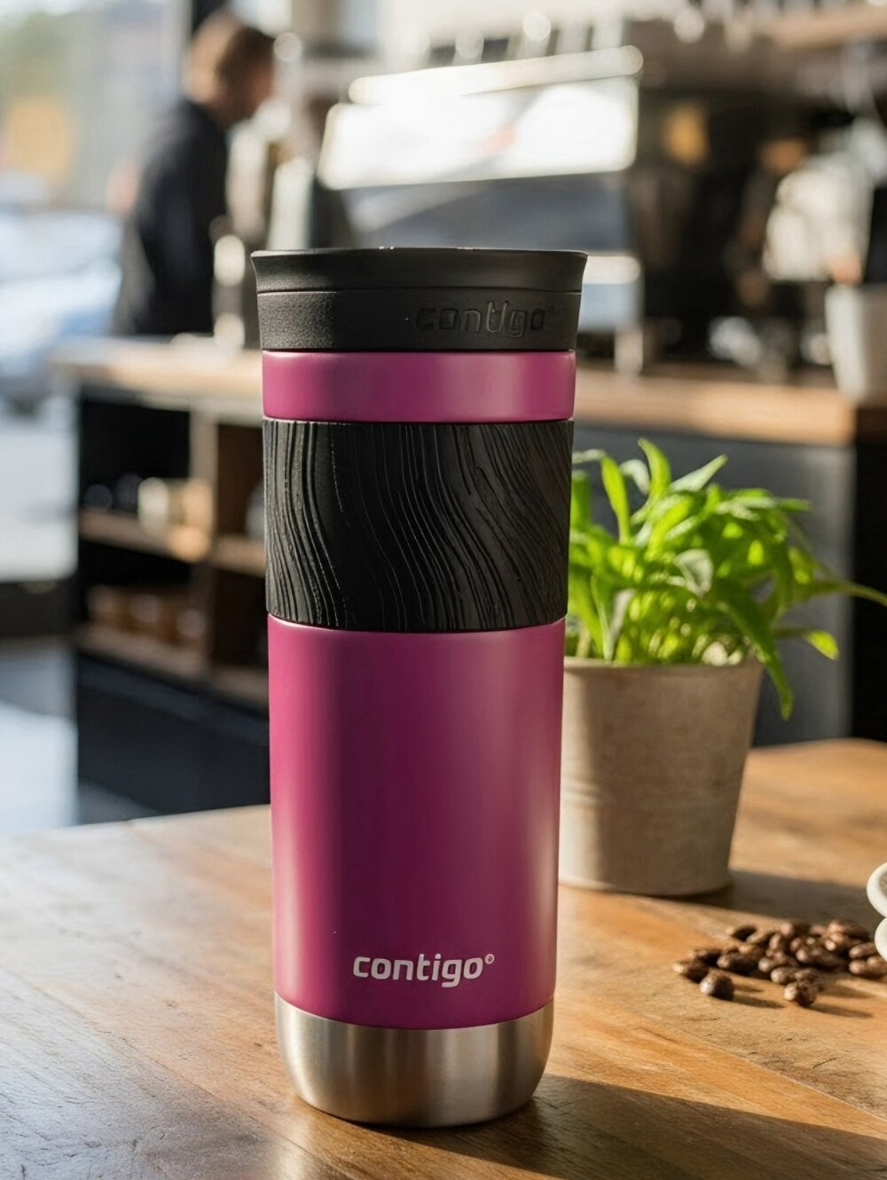Contigo 20 oz. Byron 2.0 SnapSeal Stainless Steel Travel Mug - Dragon Fruit